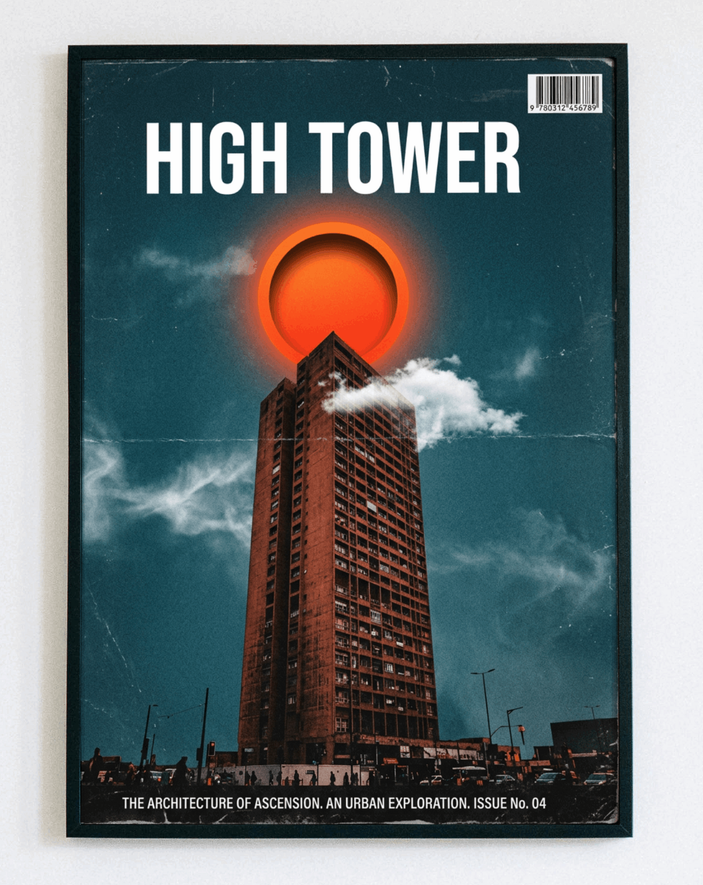Obraz w ramce High Tower Architecture – nowoczesna fotografia architektury do salonu i biura w stylu loft – Demarro