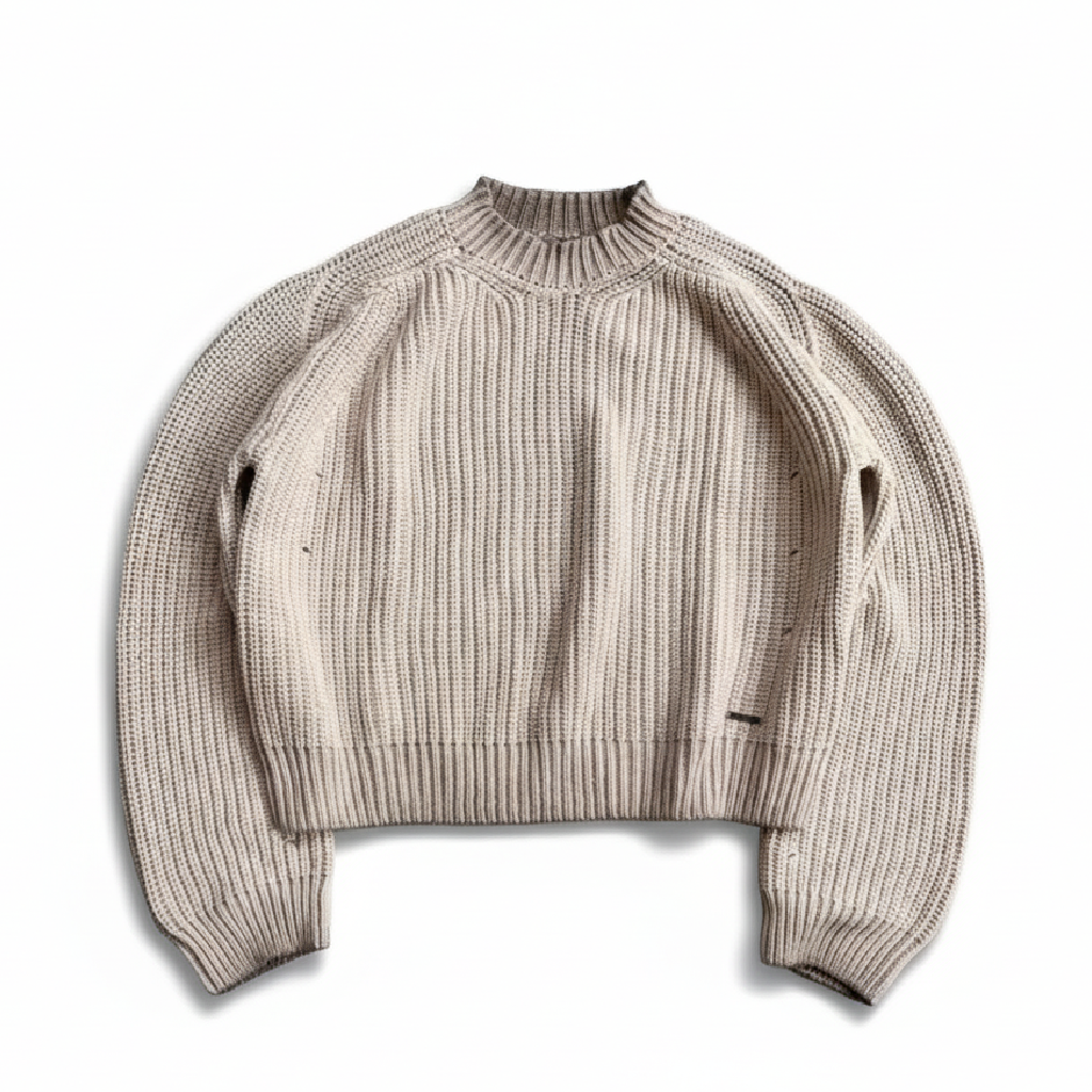 Oatmeal Vintage Knit Pullover