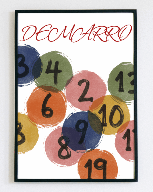 Kolorowy obraz abstrakcyjny Colorful Abstract Numbers – stylowa dekoracja na ścianę do sypialni i pokoju dziecka – Demarro