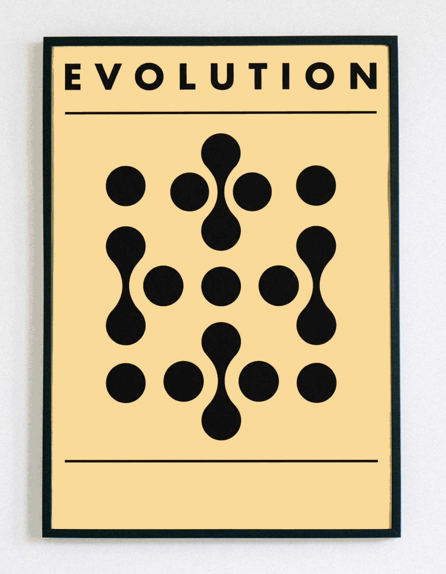 Abstrakcyjny obraz w ramce Evolution – nowoczesna grafika symbolizująca rozwój i zmianę do salonu oraz biura – Demarro