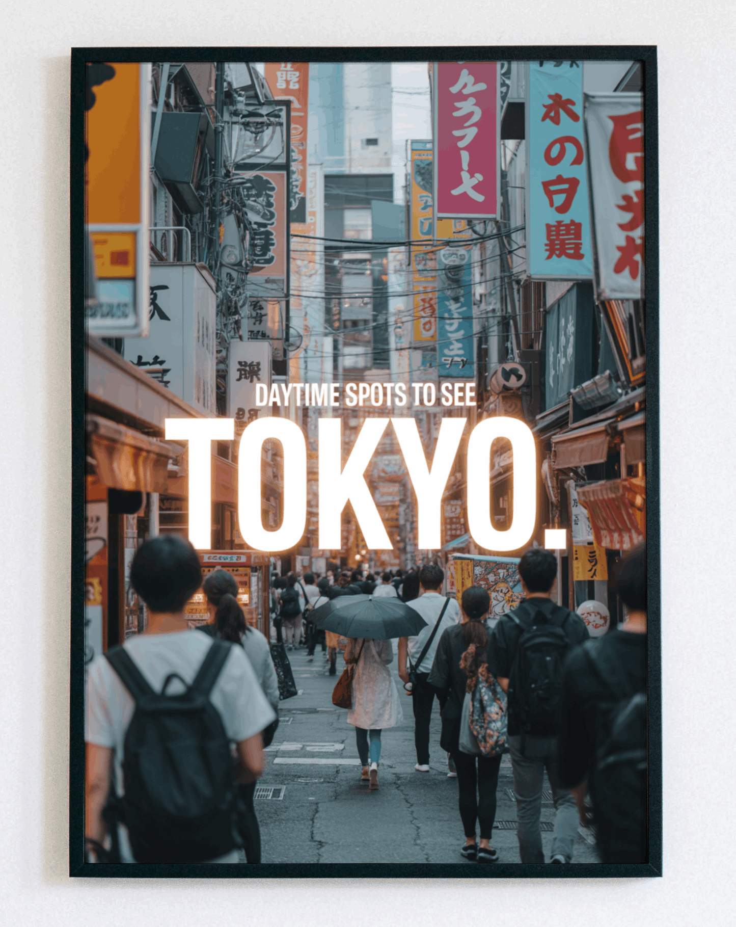 Obraz w ramce Tokyo Daytime Spots – stylowa grafika miejska z Japonią do salonu i nowoczesnego biura – Demarro