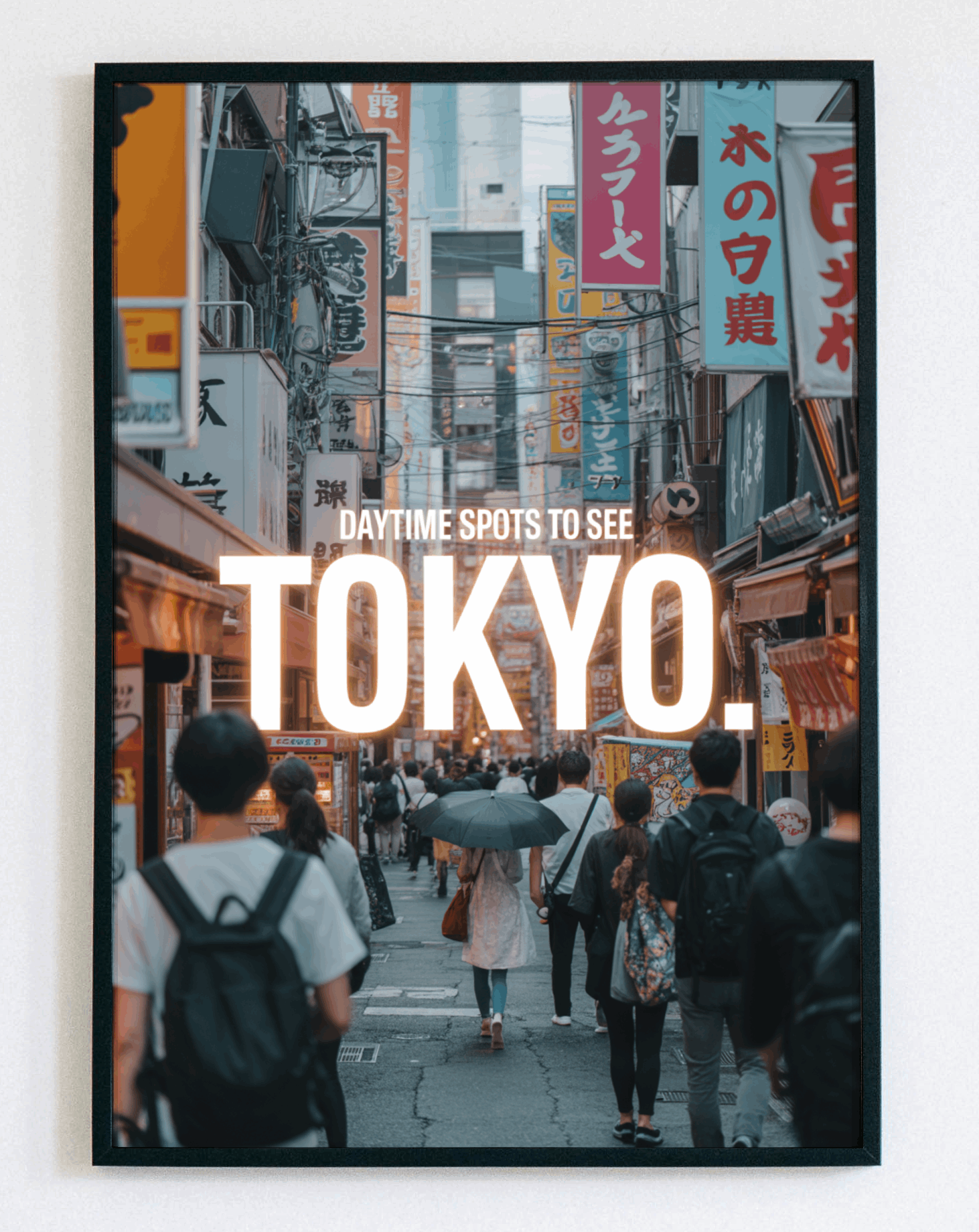 Obraz w ramce Tokyo Daytime Spots – stylowa grafika miejska z Japonią do salonu i nowoczesnego biura – Demarro