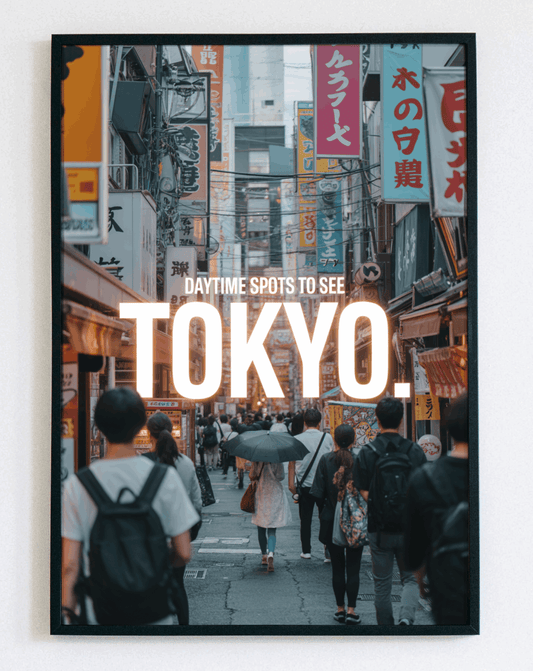 Obraz w ramce Tokyo Daytime Spots – stylowa grafika miejska z Japonią do salonu i nowoczesnego biura – Demarro