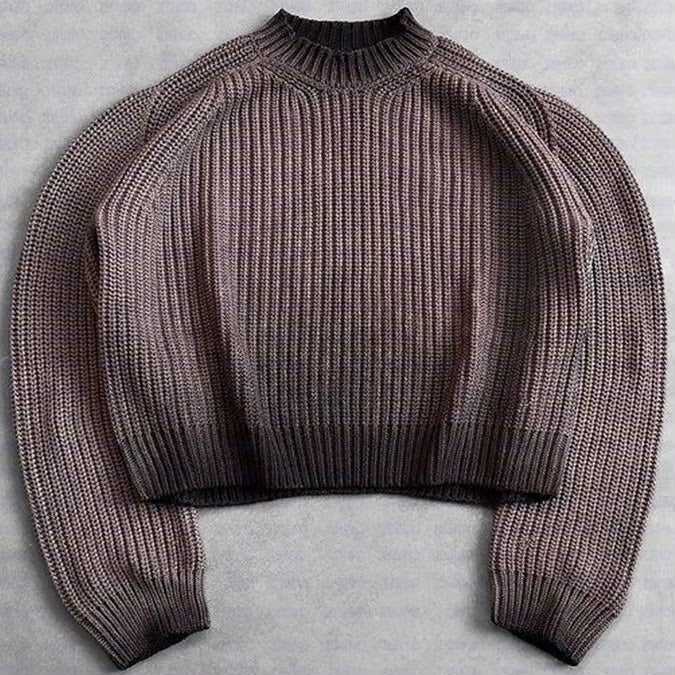 Ombre Mauve Vintage Knit Pullover